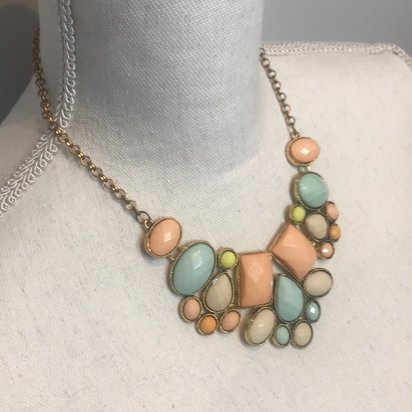 Gold Necklace with Fancy Color Stones - Picture 2 of 3